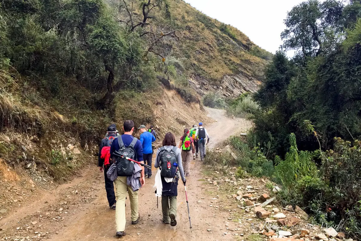 The start of the Salkantay Trek - flat dirt paths to cross