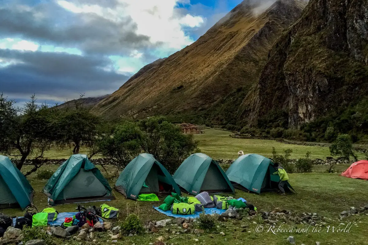 Campsite on the Salkantay Trek