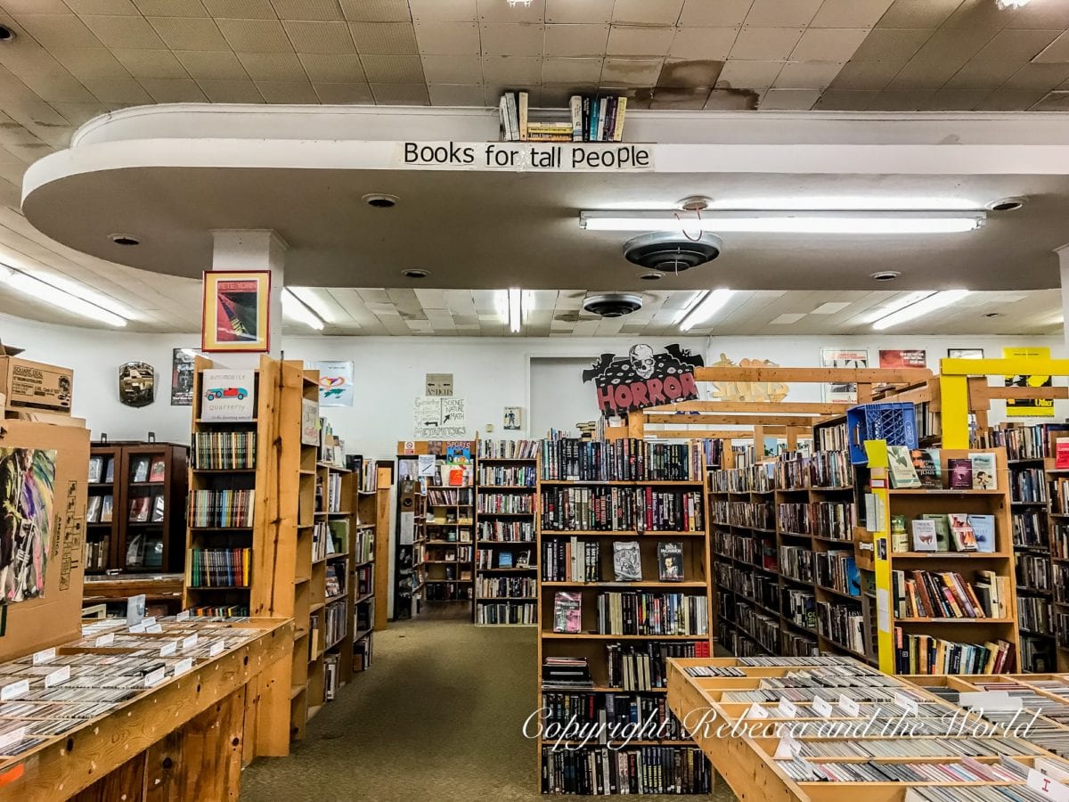 Recycled in Denton Texas is a great store selling books and records - it's a must do in Denton