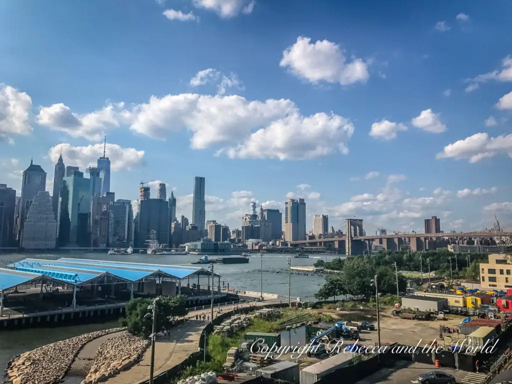 A view of Manhattan from a Brooklyn window