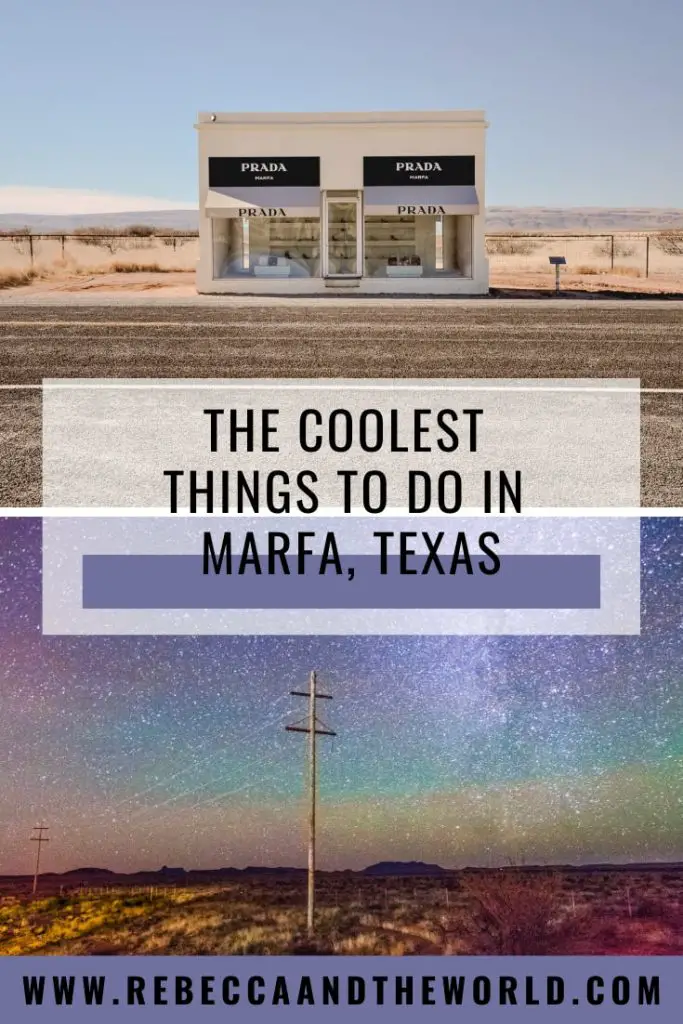 Have you heard of Marfa, Texas? It's one of the coolest and quirkiest towns in Texas! Spend a weekend in Marfa with this guide which shares what to do in Marfa, where to eat and where to stay in Marfa. | #marfa #texas #marfatexas #marfatx #weekendguide #thingstodoinmarfa