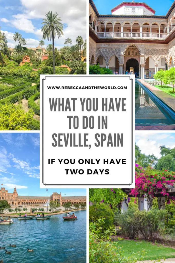 Only have a short time in Seville? You can still fit a lot into two days in Seville. This guide covers the top 10 things to do, including where to eat, what to see and where to sleep. #seville #spain #andalucia #2daysinseville #sevilleitinerary #sevilleguide #travel #travelspain #tapas #spanishfood