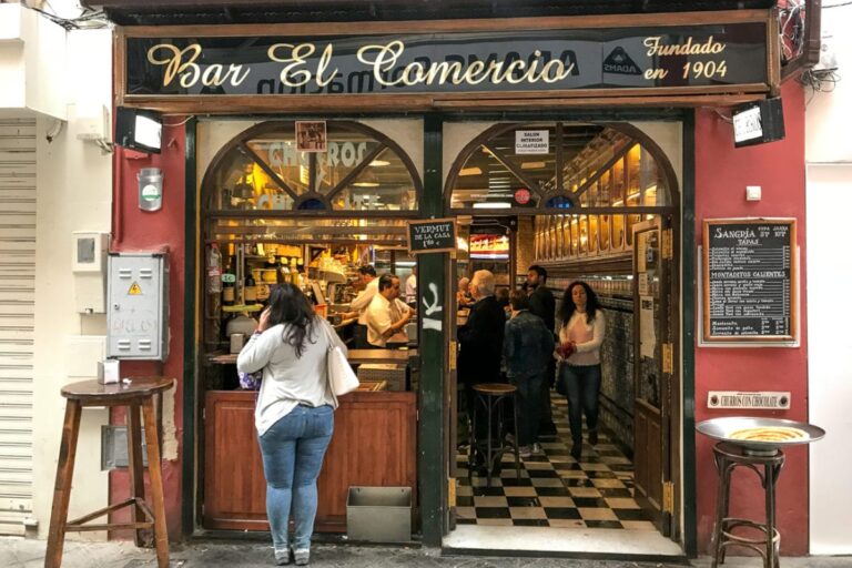 Looking for the best tapas in Seville? We spent our time in Seville eating all the tapas and I have some great recommendations! Here are 7 of the must-visit tapas bars in Seville, both traditional and modern. #seville #spain #andalucia #tapas #spanishfood #foodie #weekendtrip #foodietravels