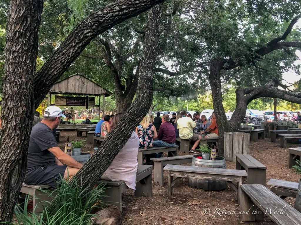 On Friday nights in Gruene you can listen to live music at The Grapevine