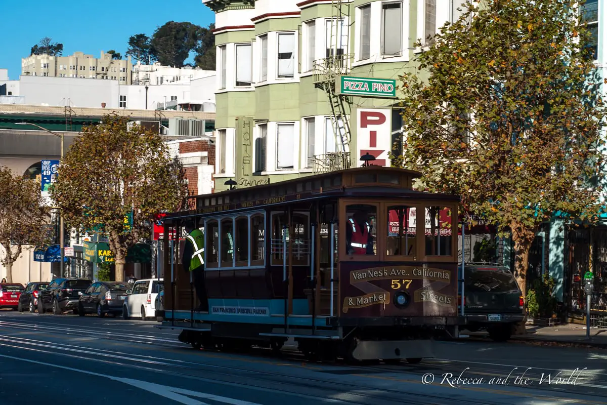 San Francisco's cable cars are a fun and easy way to get up and down the city's steep hills