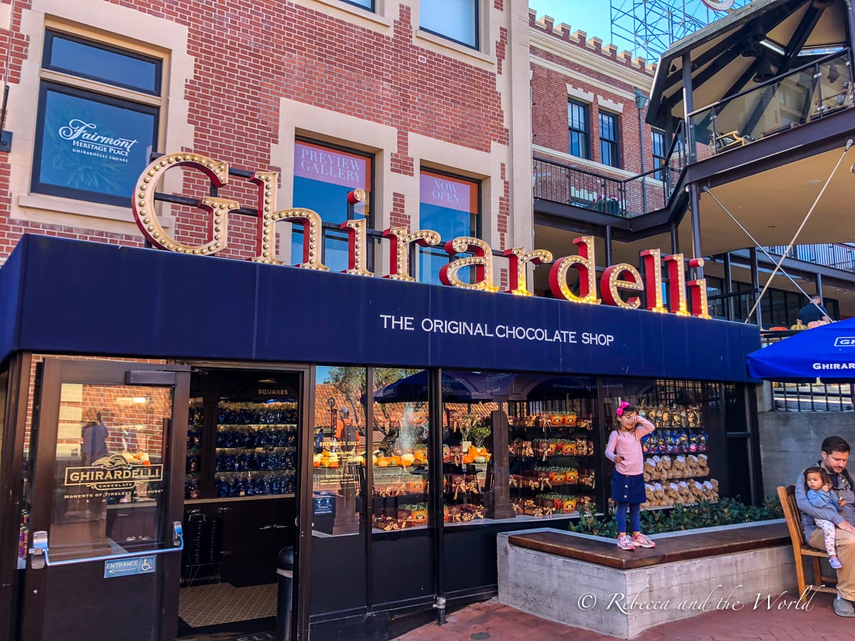 Stop by Ghirardelli in San Francisco to try the amazing ice cream sundae!