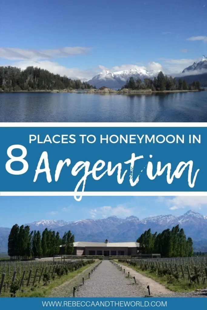 Planning a honeymoon in Argentina? Here's a guide to the most romantic places to visit in Argentina, including the best hotels for your honeymoon. | #honeymoon #honeymoonideas #argentina #southamerica #buenosaires #iguazu #gaucho #bariloche #patagonia #northargentina #salta #elchalten #elcalafate #mendoza #esterosdelibera