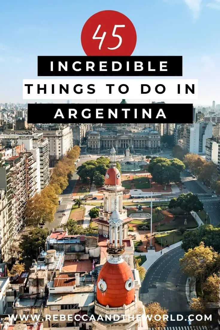 As the second largest country in South America, there are so many things to do in Argentina. Check out this list of 45+ of the best Argentina tourist attractions. From walking on a glacier, to tasting delicious wines, to experiencing Oktoberfest, there's something for everyone in Argentina. | #Argentina #southamerica #buenosaires #salta #peritomorenoglacier #wine #steak #argentinathingstodo #argentinatravel #argentinaitinerary #argentinavacation