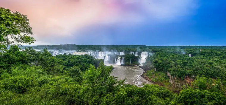 Foz de Iguacu (Iguazu Falls) are some of the most spectacular waterfalls in the world. You can visit them in Brazil