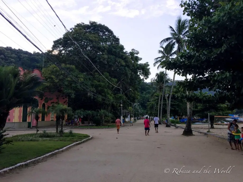 There are no cars on the streets of Ilha Grande, Brazil