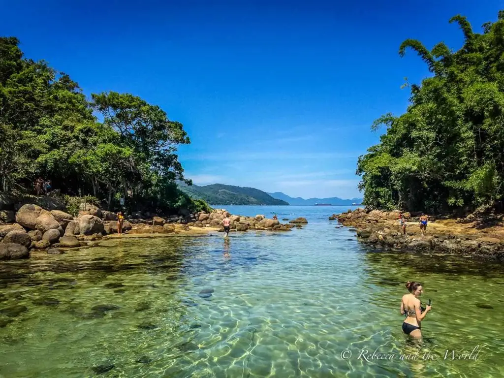 Explore Ilha Grande on a boat tour to one of the beaches around the island