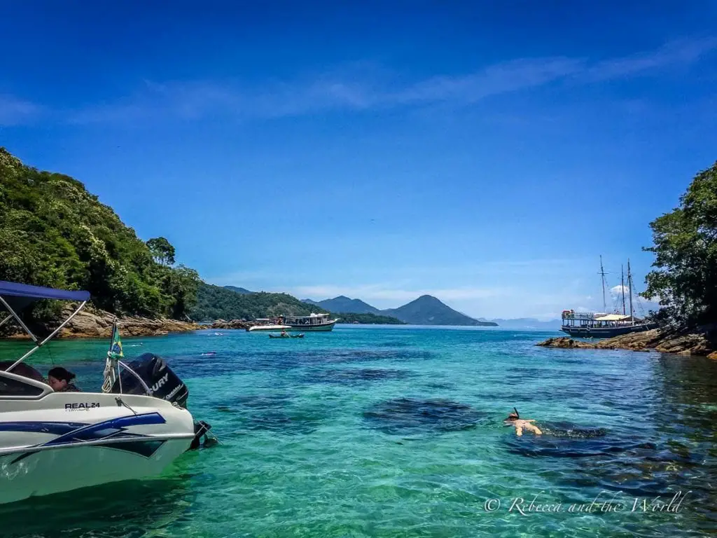 One of the best things to do in Ilha Grande is explore the beaches by boat