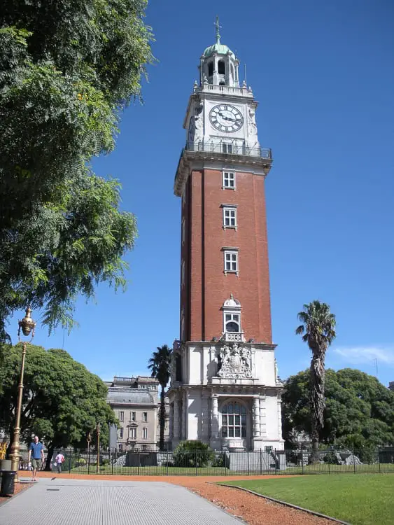 The Torre Monumental in Buenos Aires, Argentina, can be visited - there are great views from the top of the clock tower