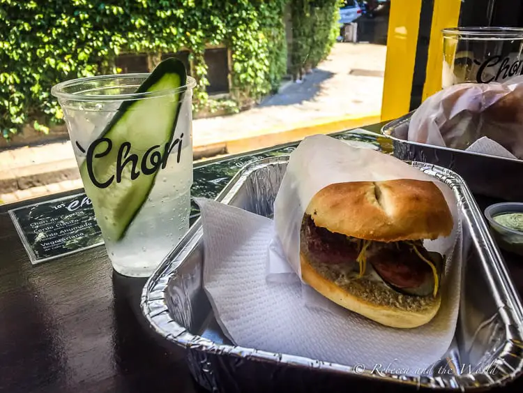 Choripan is a great snack to have in Buenos Aires, Argentina