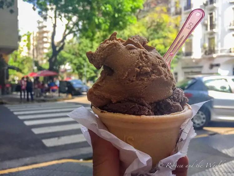 You must try ice cream when you visit Buenos Aires, especially dulce de leche flavour!