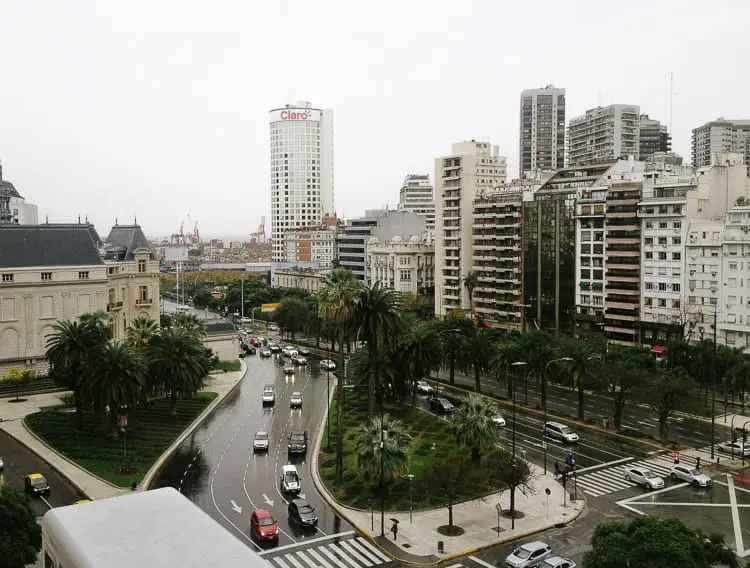 Avenida 9 de Julio in Buenos Aires, Argentina, is one of the widest roads in the world