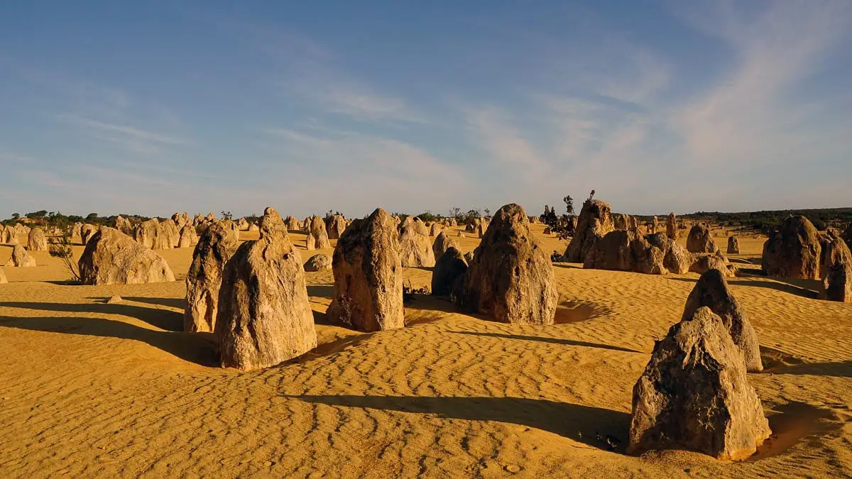 Explore the strange sandstone pinnacles in the Pinnacles Desert in Western Australia