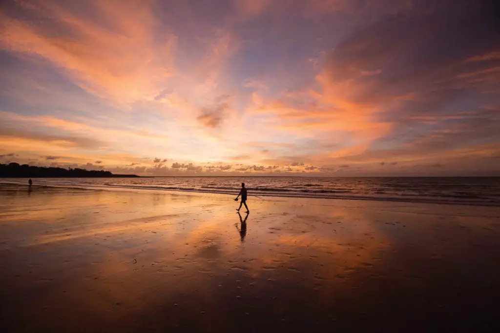 The sunsets over the Timor Sea are incredible - watch them from the Mindil Beach Market In Darwin, Australia