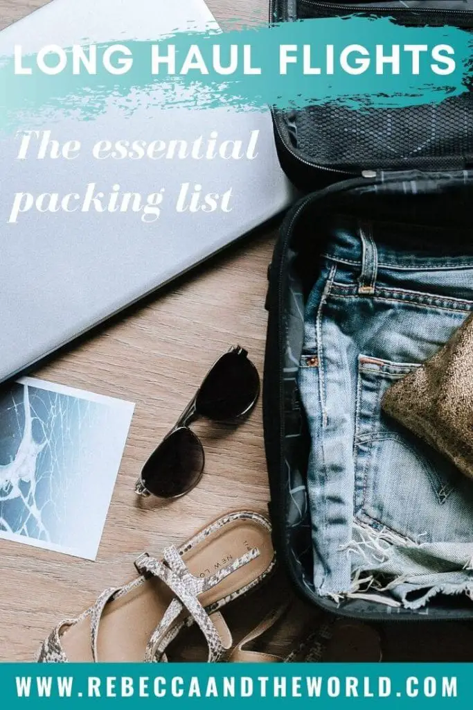 Got a long flight coming up? Pack these long haul flight essentials to make the trip more comfortable. Tips from a frequent flyer. | #carryonbag #packinglist #longhaulflight #flightessentials #frequentflyer