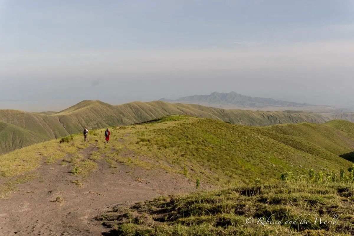 One of the best things to do in Tanzania is a hike from Ngorongoro to Lake Natron