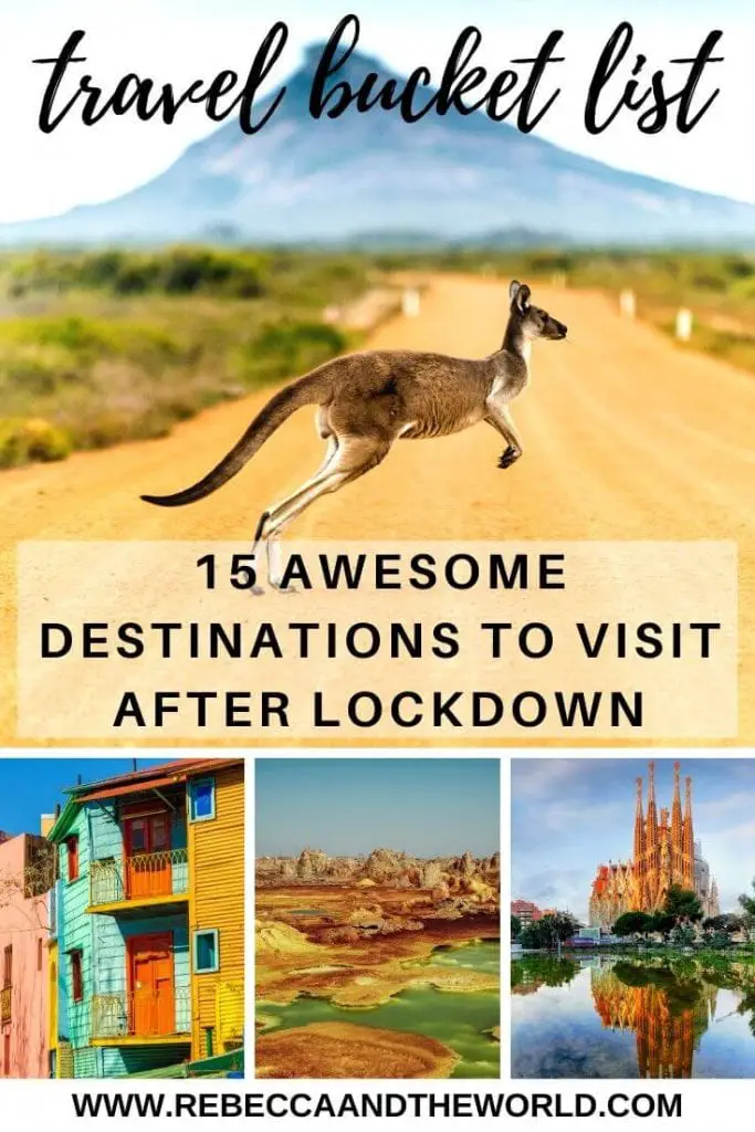 We may be in lockdown, but it doesn't mean you can't update your bucket list. Here are 15 dream travel destinations for when it's safe to travel again. | #dreamtraveldestinations #bucketlistcountries #bucketlistdestinations #bucketlist