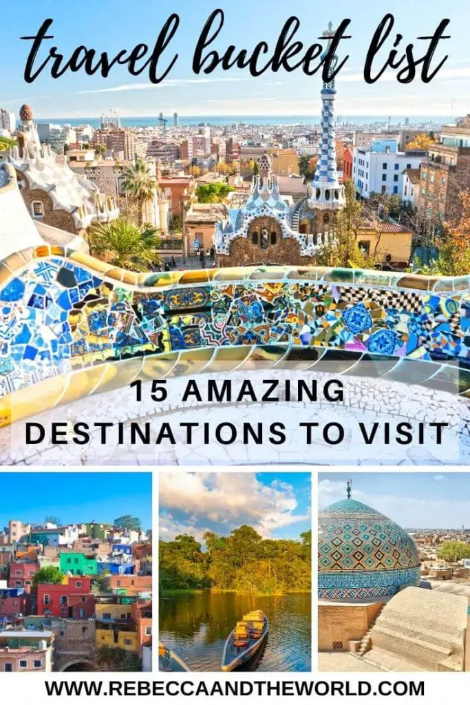 We may be in lockdown, but it doesn't mean you can't update your bucket list. Here are 15 dream travel destinations for when it's safe to travel again. | #dreamtraveldestinations #bucketlistcountries #bucketlistdestinations #bucketlist