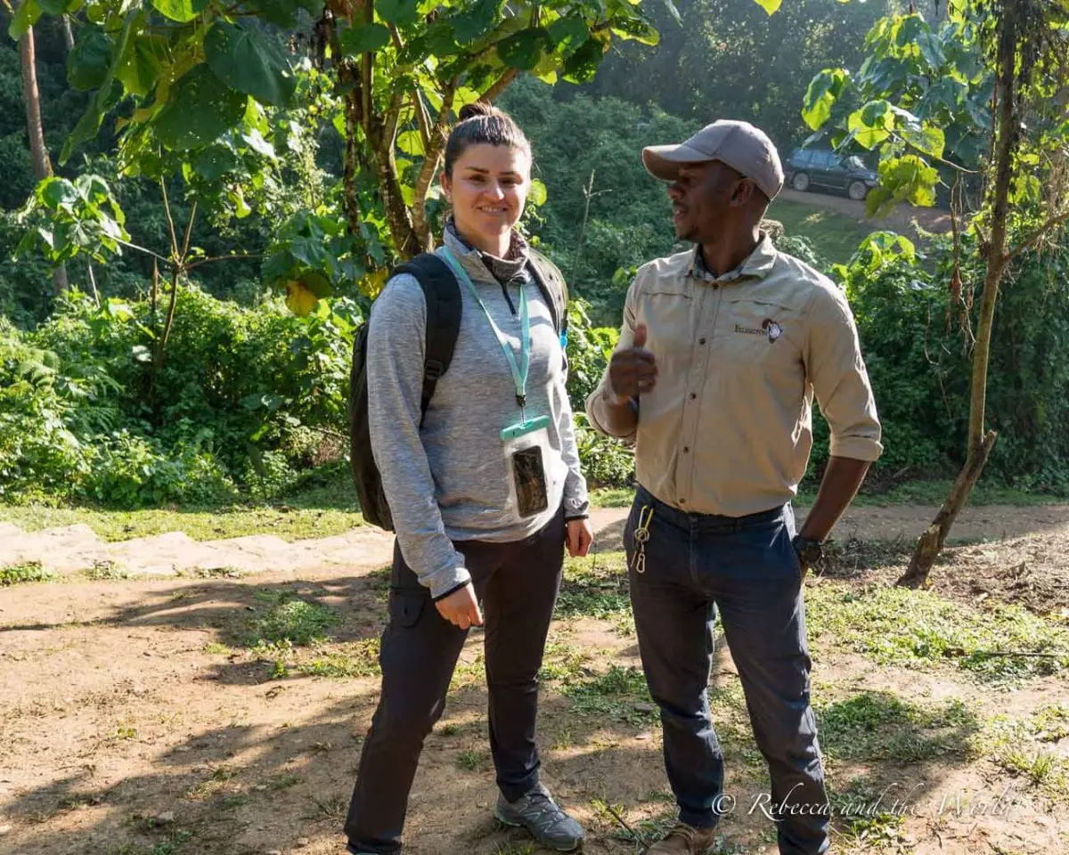 Me and Shaun before gorilla trekking in Uganda