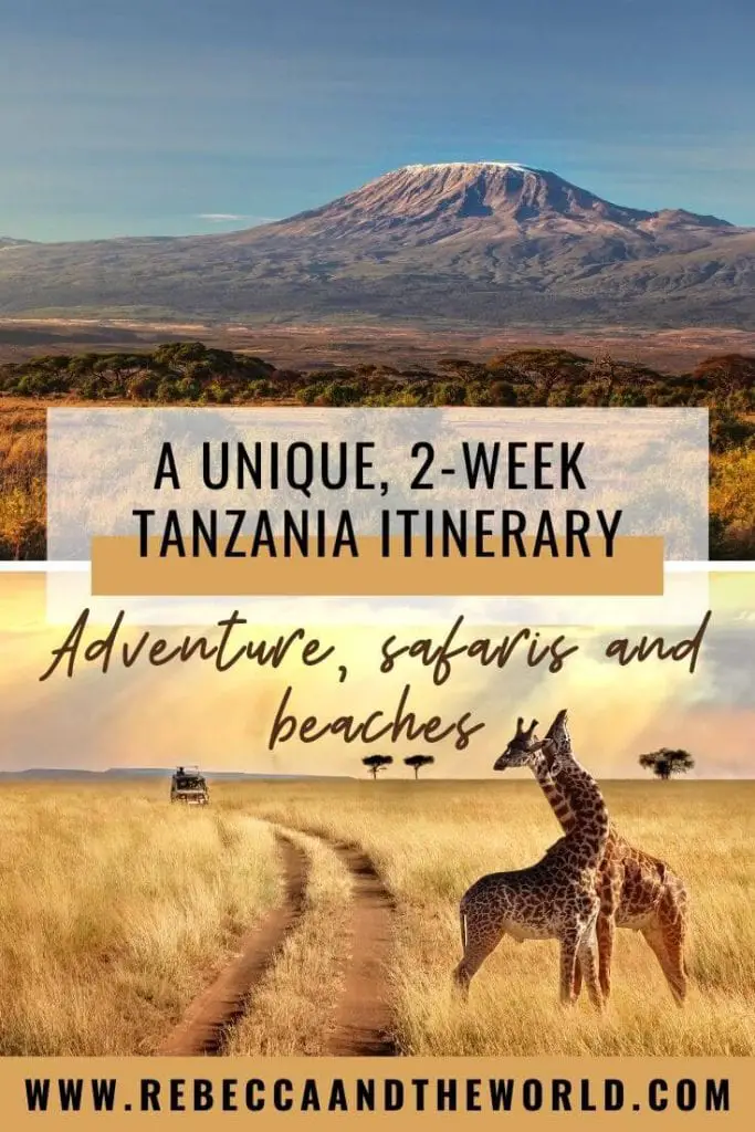 Looking for a unique Tanzania itinerary that mixes adventure, safaris, culture and beaches? Then this 2 weeks in Tanzania itinerary is right for you! | #Tanzania #EastAfrica #AfricaTravel #safari #TanzaniaItinerary #TanzaniaTravel #Zanzibar #Serengeti