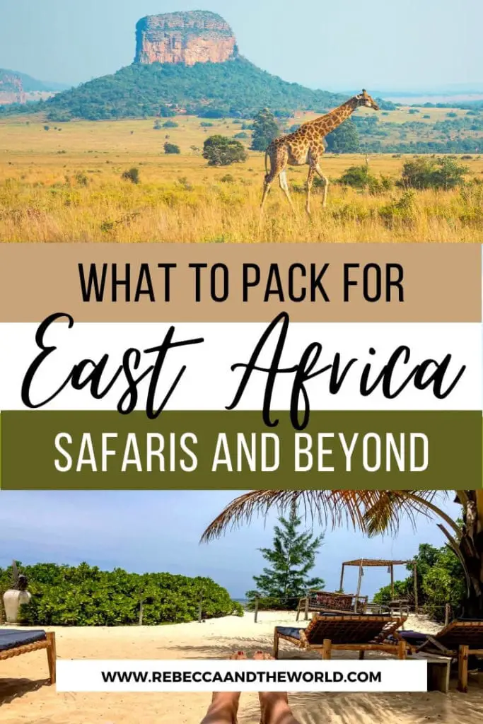 Heading to East Africa for a bucket-list safari? Find out what to wear on safari and what to pack with this detailed East Africa packing list. It includes tips what to include on your safari packing list, as well as what to wear beyond safaris. | #EastAfrica #packinglist #AfricaPackingList #Tanzania #Rwanda #Kenya #Uganda #SafariPackingList