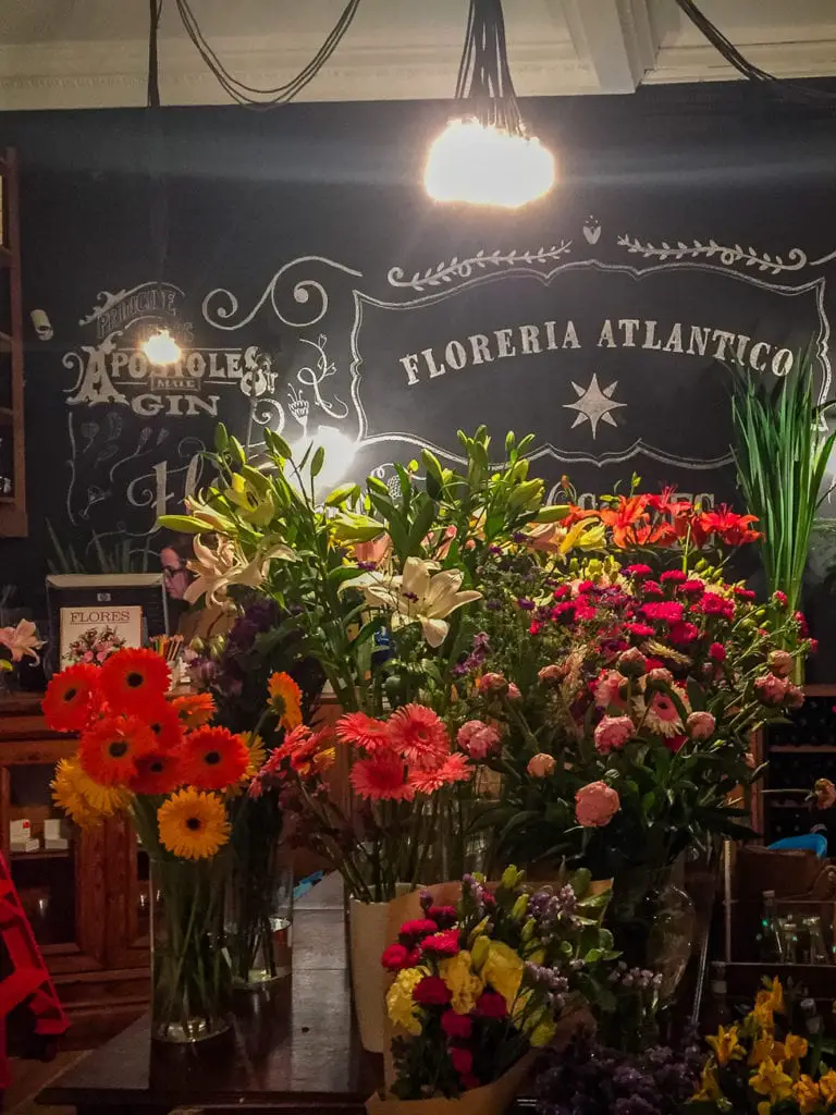 Floreria Atlantico is a fantastic bar in Buenos Aires that visitors enter through a florist shop