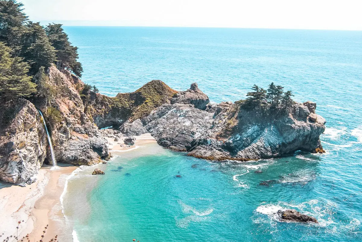 Big Sur is a gorgeous place to visit in the USA - stop by McWay Falls for this view