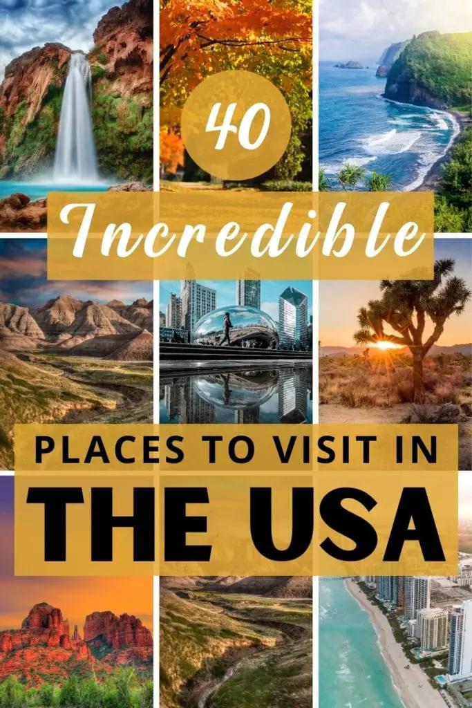 Looking for the best places to visit in the US? These 40+ USA destinations will give you serious travel inspiration to plan your USA vacation! | USA Travel | Places to Visit in the USA | Places to Visit in the United States | Places to Visit in the US | Best Cities in the USA | USA Bucket List | USA Destinations | USA Vacations | USA Best Places to Visit | Beautiful USA Destinations | USA Travel Inspiration | Where to Visit in the USA | Visit the USA | Visit the United States