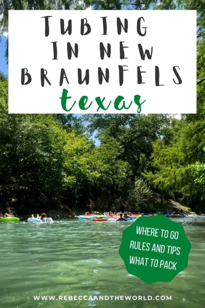 Looking for some summer fun in Texas? Head to New Braunfels, Texas, and spend a day floating on the river! This guide provides all the essentials for tubing in New Braunfels: which river to choose, what to take with you, how to choose an outfitter and the rules to know. | River | New Braunfels | Tubing in New Braunfels | River Tubing | Summer | Floating | Tubing | River Float | Texas | Hill Country | Tubing in Texas