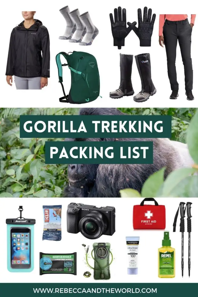 Going gorilla trekking? This gorilla trekking packing list has all the essential gear you need to take and tips on what to wear. | Uganda | Rwanda | Gorilla Trekking | Gorilla Safari | Gorilla Trekking Uganda | Gorilla Trekking in Rwanda | Bucket List Items | East Africa Travel | Uganda Itinerary | Rwanda Travel | What to Wear Gorilla Trekking