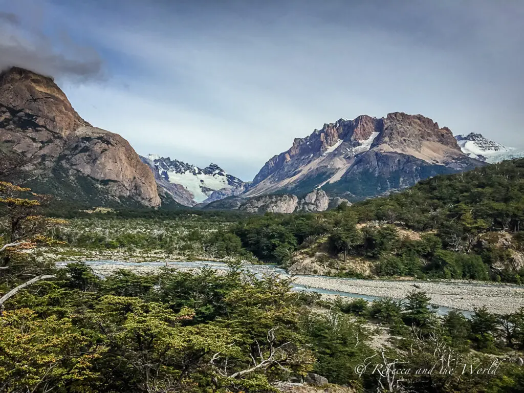 A view of Mount FitzRoy in El Chalten, Argentina. Why visit Argentina? It's a chance to enjoy beautiful settings like this and disconnect.