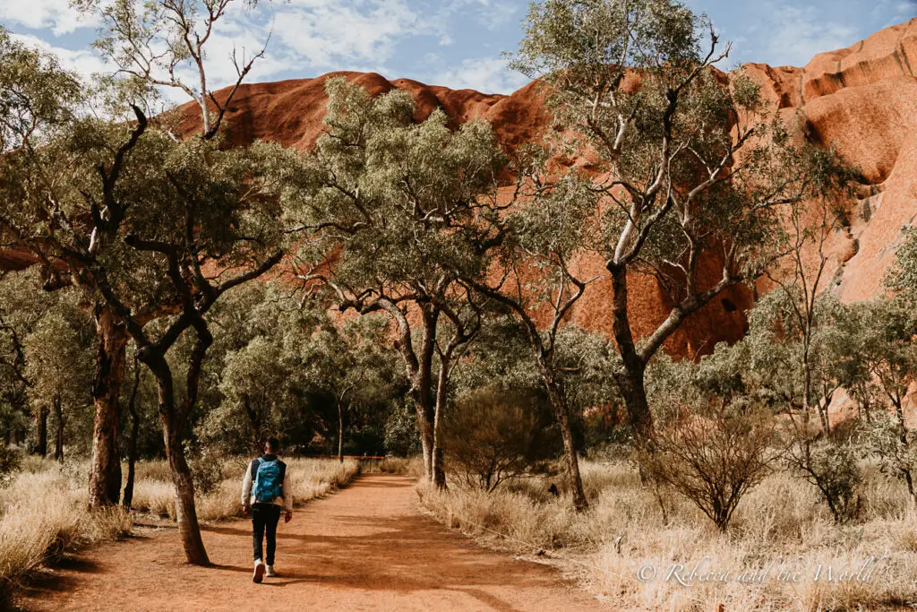 The Uluru Base Walk is one of the best things to do at Uluru to get up close to the monolith