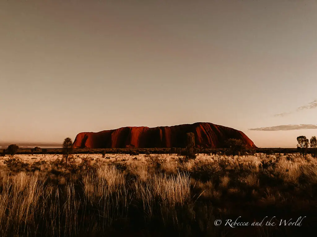 One of the best ways to see Uluru is at sunrise and sunset