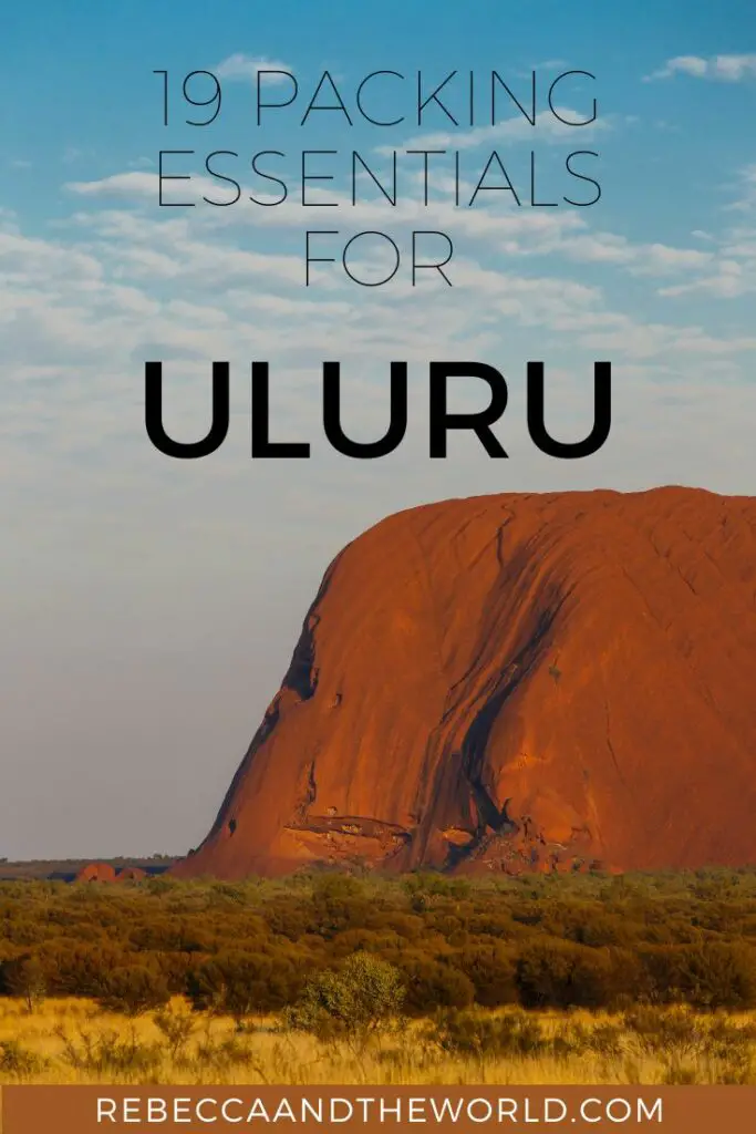 Wondering what to pack for Uluru? Here's an Uluru packing list that covers everything you need for the ultimate Outback Australia adventure. | Uluru | Uluru Packing List | What to Pack for Uluru | What to Wear at Uluru | Outback Australia Packing List | Visit Uluru | Things to Do at Uluru | Uluru Weather | Uluru Seasons | Uluru Temperature | What to Do at Uluru | Visit Outback Australia