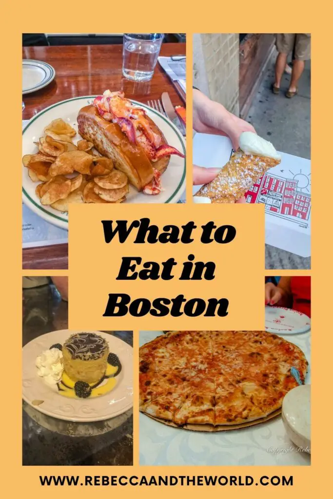 Boston is a city full of history - and great food. Read on for what to eat in Boston, including the best places to eat in Boston for delicious lobster rolls, cannoli and clam chowder. This Boston good guide will make you hungry! | Boston | Massachusetts | What To Eat In Boston | Foodie | Foodie Travels | What To Do In Boston | Things To Do in Boston | Places to Eat in Boston | Boston Food Guide | Food in Boston | Must Eat in Boston | Boston Must Eat | Boston Food Itinerary