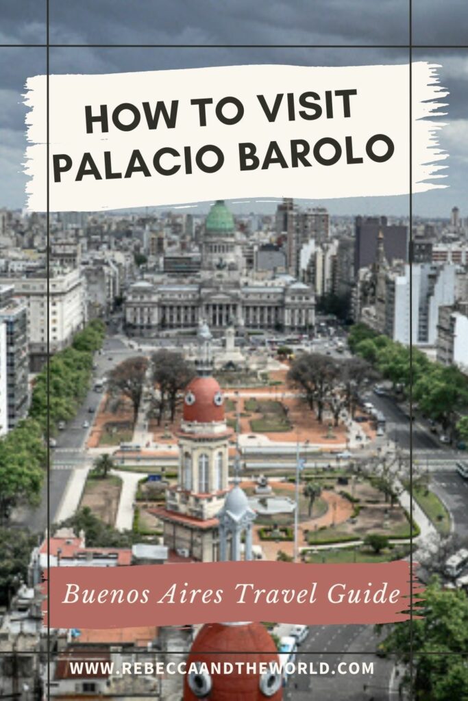 One of Buenos Aires' hidden secrets is Palacio Barolo - a gorgeous building inspired by Dante's Divine Comedy. Join one of the Palacio Barolo tours to get a sneak peek inside this unique building. | #buenosaires #argentina #buenosairestours #palaciobarolo #palaciobarolobuenosaires #palaciobarolointeriors #travel #travelguide #buenosairestravel #thingstodoinbuenosaires #buenosairesargentina