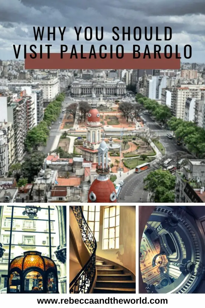 One of Buenos Aires' hidden secrets is Palacio Barolo - a gorgeous building inspired by Dante's Divine Comedy. Join one of the Palacio Barolo tours to get a sneak peek inside this unique building. | #buenosaires #argentina #buenosairestours #palaciobarolo #palaciobarolobuenosaires #palaciobarolointeriors #travel #travelguide #buenosairestravel #thingstodoinbuenosaires #buenosairesargentina