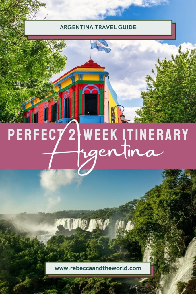 If you've only got 2 weeks in Argentina, check out this awesome Argentina itinerary (from someone who lived there). This 2-week itinerary will see you exploring cities, trekking on glaciers, walking under waterfalls and tasting wine in South America's most diverse country. | Things to do in Argentina | Visit Argentina | South America Travel | Places to Visit in Argentina | Argentina | Buenos Aires | Patagonia | Argentina Travel | Argentina Itinerary | What to do in Argentina
