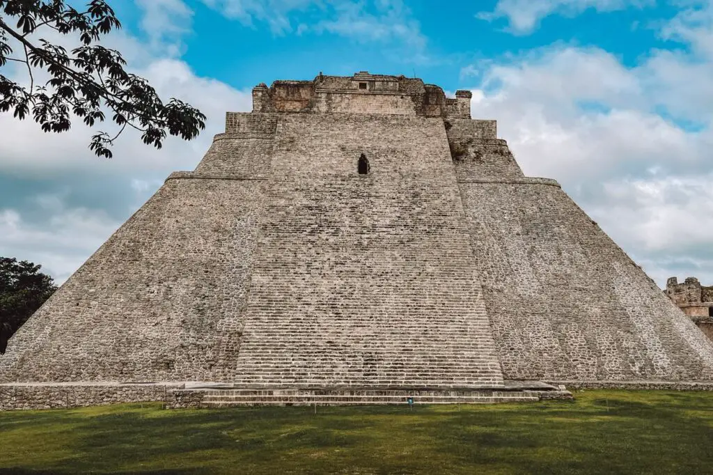The Pyramid of the Magician at Uxmal, an iconic Mayan ruin and must-see stop on any cultural Yucatan itinerary.