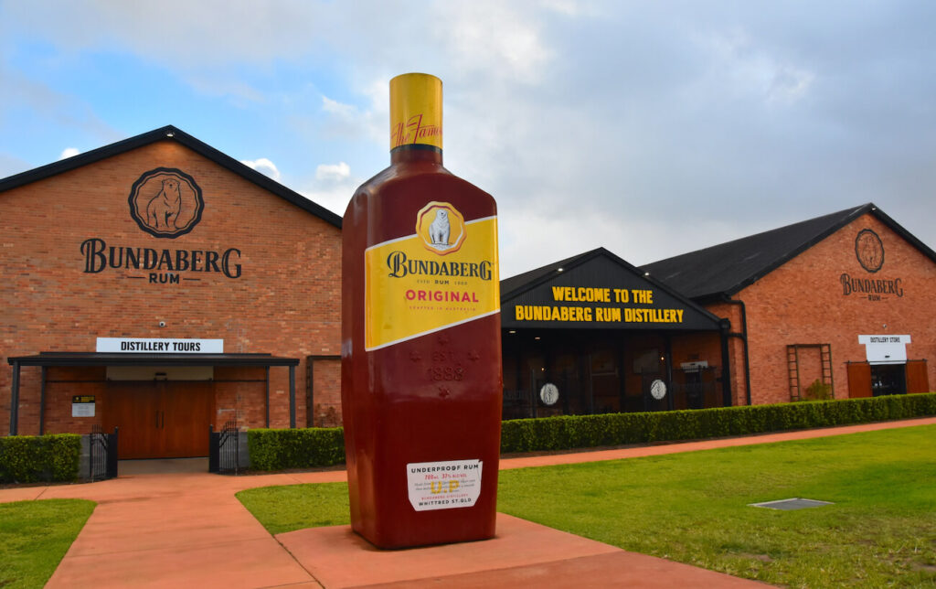 Entrance to the famous Bundaberg Rum Distillery, a must-visit stop on any Australia itinerary exploring Queensland.