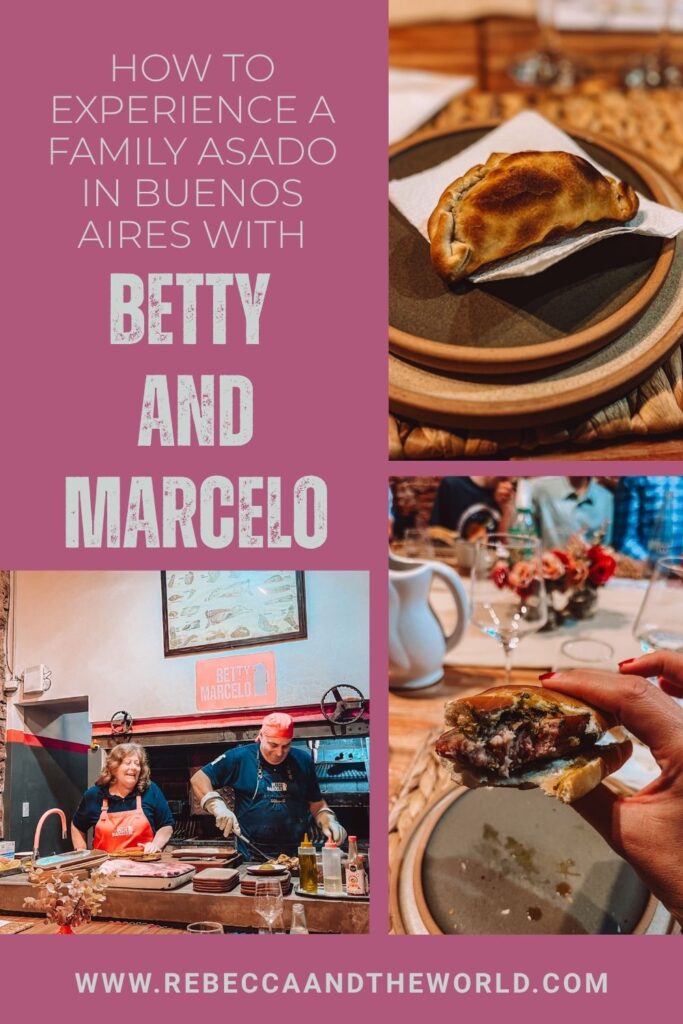Wondering if Betty and Marcelo is worth it? This review breaks down the family asado experience in Buenos Aires and why you should book it. | Betty and Marcelo Review | Family Asado Buenos Aires | Asado Experience Buenos Aires | Argentine Barbecue | Buenos Aires Food Experiences | Parrilla Buenos Aires | Asador | Solo Travel Buenos Aires | Buenos Aires Itinerary | Things to Do in Buenos Aires | What to Do in Buenos Aires | Visit Buenos Aires | Buenos Aires Argentina | Visit Argentina