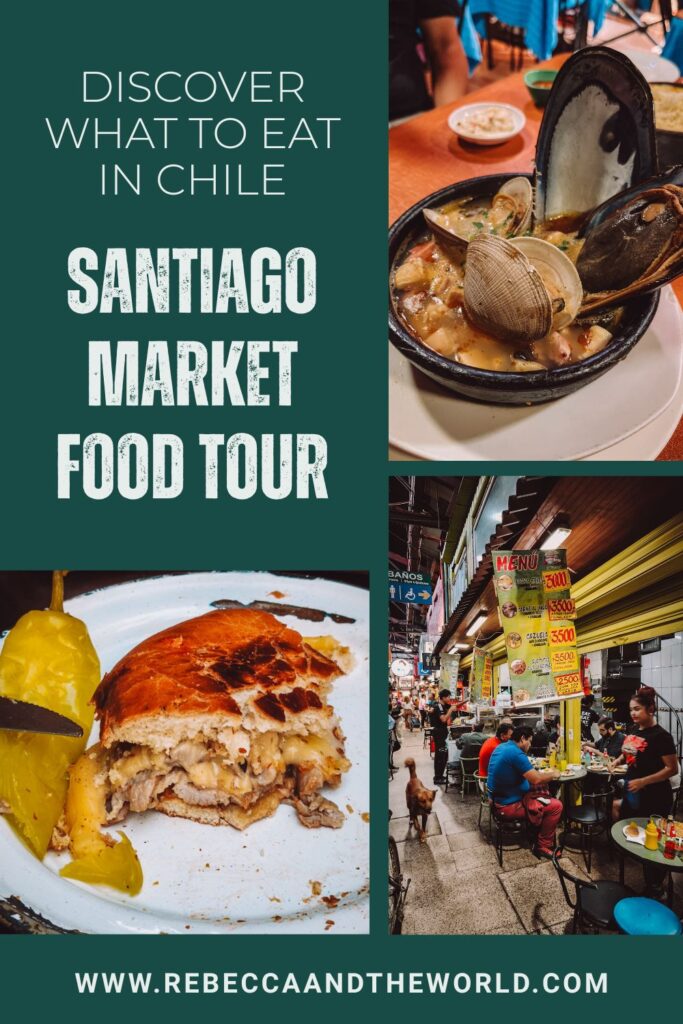 Wondering if a Santiago food tour is worth it? Here’s what to expect on A Chef’s Tour, plus what to eat in Chile beyond empanadas. | What to Eat in Chile | Chilean Food | Santiago Food Tour | A Chefs Tour Santiago | What to Eat in Santiago | Traditional Chilean Foods | Chilean Cuisine | Chile Itinerary | Santiago Itinerary | Chile Food Guide | Santiago Markets | Chile Street Food | Best Food in Santiago | Best Food in Chile | Local Food Chile | Santiago Walking Food Tour