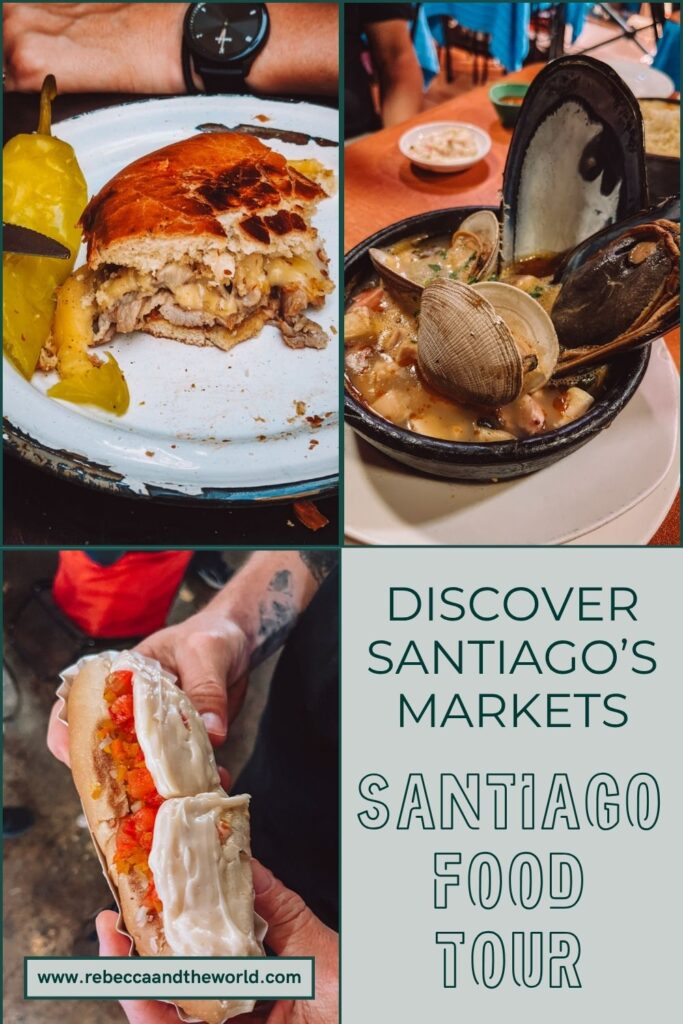 Wondering if a Santiago food tour is worth it? Here’s what to expect on A Chef’s Tour, plus what to eat in Chile beyond empanadas. | What to Eat in Chile | Chilean Food | Santiago Food Tour | A Chefs Tour Santiago | What to Eat in Santiago | Traditional Chilean Foods | Chilean Cuisine | Chile Itinerary | Santiago Itinerary | Chile Food Guide | Santiago Markets | Chile Street Food | Best Food in Santiago | Best Food in Chile | Local Food Chile | Santiago Walking Food Tour