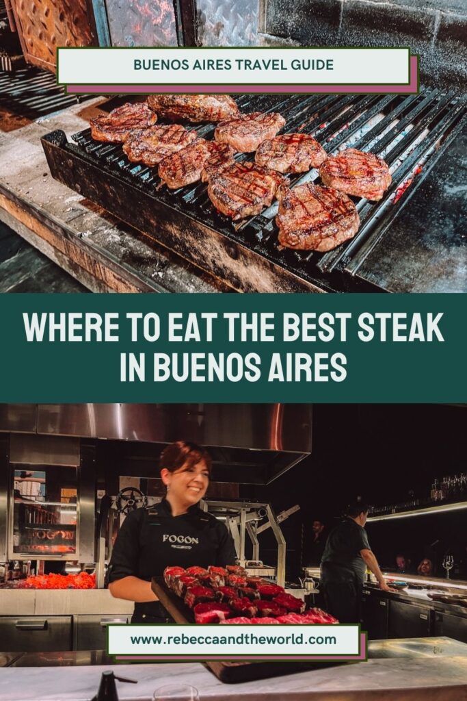 A former local's guide to the best steakhouses in Buenos Aires: where to eat the best steak and what to order in parrillas. | Best Steakhouses In Buenos Aires | Buenos Aires Steak Guide | Best Parrillas In Buenos Aires | Where To Eat Steak In Buenos Aires | Argentine Steakhouse | Buenos Aires Food Guide | Asado Culture Argentina | Buenos Aires Travel Guide | Argentina Food Guide | Best Steak in Buenos Aires | Where to Eat in Buenos Aires | Buenos Aires Parrillas | Buenos Aires Itinerary