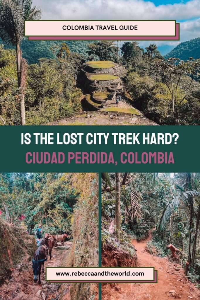 What’s the Lost City trek Colombia really like? My Expotur review covers the itinerary, camps, food and how to prepare for Ciudad Perdida. | Lost City Trek Colombia | Ciudad Perdida Trek | Expotur Lost City Trek Review | Lost City Trek Itinerary | Colombia Multi Day Hike | Colombia Jungle Trek | Lost City Trek Packing List | Lost City Trek Tips | Best Lost City Trek Company | Ciudad Perdida Colombia Guide | Colombia Travel Itinerary | Things To Do In Colombia | Colombia Adventure Travel