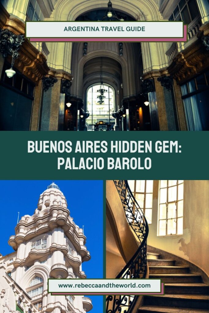 One of Buenos Aires' hidden secrets is Palacio Barolo - a gorgeous building inspired by Dante's Divine Comedy. Join one of the Palacio Barolo tours to get a sneak peek inside this unique building. | Buenos Aires | Argentina | Buenos Aires Tours | Palacio Barolo | Palacio Barolo Buenos Aires | Palacio Barolo Interiors | Travel | Travel Guide | Buenos Aires Travel | Things to Do in Buenos Aires | Buenos Aires Argentina | What to Do in Buenos Aires | Buenos Aires Hidden Gems | Buenos Aires Secrets